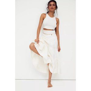 Shona Joy Tiered Midi Skirt  for Free People (4) NWT